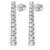 Cercei Eternity Drop cu diamante create în laborator, 1,3 Ct Tw, formă rotundă, aur alb de 14K Cercei Eternity Drop cu diamante create în laborator, 1,3 Ct Tw, formă rotundă, aur alb de 14K