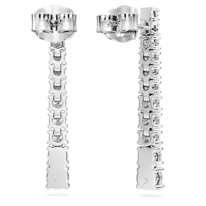 Cercei Eternity Drop cu diamante create în laborator, 1,3 Ct Tw, formă rotundă, aur alb de 14K Cercei Eternity Drop cu diamante create în laborator, 1,3 Ct Tw, formă rotundă, aur alb de 14K