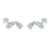 Cercei Galaxy cu diamante create în laborator, 0,5 carate în total, forme mixte, argint sterling Cercei Galaxy cu diamante create în laborator, 0,5 carate în total, forme mixte, argint sterling