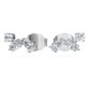 Cercei Galaxy cu diamante create în laborator, 0,5 carate în total, forme mixte, argint sterling Cercei Galaxy cu diamante create în laborator, 0,5 carate în total, forme mixte, argint sterling