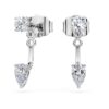 Cercei Galaxy cu diamante create în laborator, 0,82 carate în total, forme mixte, argint sterling Cercei Galaxy cu diamante create în laborator, 0,82 carate în total, forme mixte, argint sterling