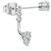 Cercei Galaxy cu diamante create în laborator, 0,82 carate în total, forme mixte, argint sterling Cercei Galaxy cu diamante create în laborator, 0,82 carate în total, forme mixte, argint sterling