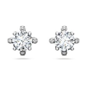 Cercei Galaxy cu diamante create în laborator, 2,1 carate în total, formă rotundă, aur alb de 14K