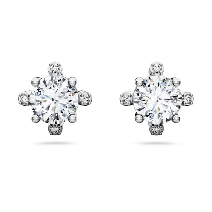 Cercei Galaxy cu diamante create în laborator, 2,1 carate în total, formă rotundă, aur alb de 14K Cercei Galaxy cu diamante create în laborator, 2,1 carate în total, formă rotundă, aur alb de 14K