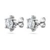 Cercei Galaxy cu diamante create în laborator, 2,1 carate în total, formă rotundă, aur alb de 14K Cercei Galaxy cu diamante create în laborator, 2,1 carate în total, formă rotundă, aur alb de 14K