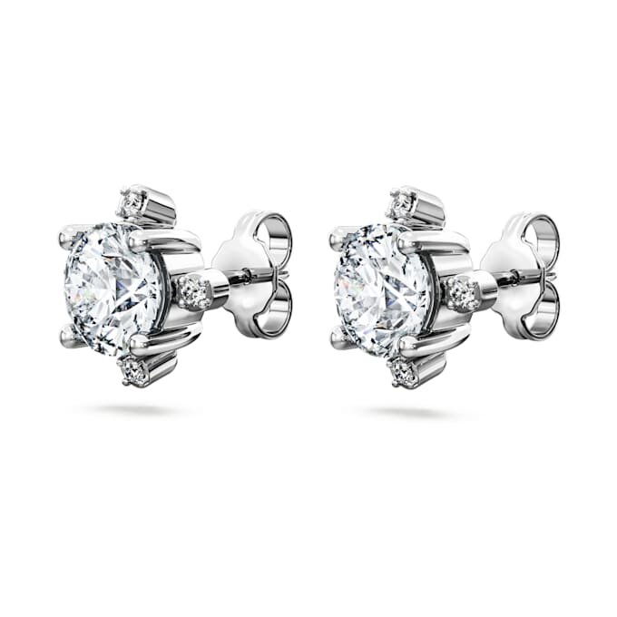Cercei Galaxy cu diamante create în laborator, 2,1 carate în total, formă rotundă, aur alb de 14K Cercei Galaxy cu diamante create în laborator, 2,1 carate în total, formă rotundă, aur alb de 14K