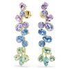 Cercei Gema Drop cu tăieturi mixte, tip candelabru, lungi, multicolori, placati cu ton auriu Cercei Gema Drop cu tăieturi mixte, tip candelabru, lungi, multicolori, placati cu ton auriu