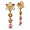 Cercei Idyllia cu cristale de diferite tăieturi, în formă de floare, multicolori, placati cu aur Cercei Idyllia cu cristale de diferite tăieturi, în formă de floare, multicolori, placati cu aur