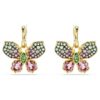 Cercei Idyllia cu pandantiv, tăieturi mixte, pavé, fluturi, multicolori, placat cu aur Cercei Idyllia cu pandantiv, tăieturi mixte, pavé, fluturi, multicolori, placat cu aur