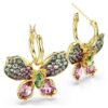 Cercei Idyllia cu pandantiv, tăieturi mixte, pavé, fluturi, multicolori, placat cu aur Cercei Idyllia cu pandantiv, tăieturi mixte, pavé, fluturi, multicolori, placat cu aur