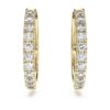 Cercei inelari Eternity cu diamante create în laborator, 0,5 ct în total, formă rotundă, aur galben de 14K