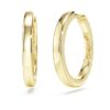 Cercei inelari Eternity cu diamante create în laborator, 0,5 ct în total, formă rotundă, aur galben de 14K