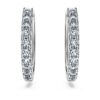 Cercei inelari Eternity cu diamante create în laborator, 0,56 ct în total, formă rotundă, argint sterling Cercei inelari Eternity cu diamante create în laborator, 0,56 ct în total, formă rotundă, argint sterling