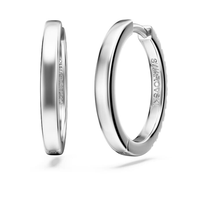 Cercei inelari Eternity cu diamante create în laborator, 0,56 ct în total, formă rotundă, argint sterling Cercei inelari Eternity cu diamante create în laborator, 0,56 ct în total, formă rotundă, argint sterling