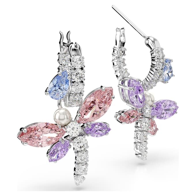 Cercei lungi Ariana Grande X Swarovski cu tăieturi mixte, libelule, multicolori, placati cu rodiu Cercei lungi Ariana Grande X Swarovski cu tăieturi mixte, libelule, multicolori, placati cu rodiu