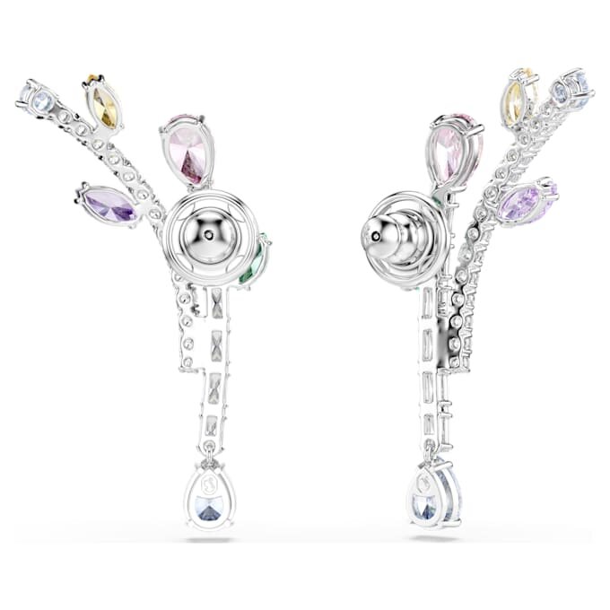 Cercei lungi Ariana Grande X Swarovski cu tăieturi mixte, multicolori, placati cu rodiu Cercei lungi Ariana Grande X Swarovski cu tăieturi mixte, multicolori, placati cu rodiu