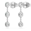 Cercei octogonali cu diamante create în laborator, 0,6 carate în total, formă rotundă, argint sterling Cercei octogonali cu diamante create în laborator, 0,6 carate în total, formă rotundă, argint sterling