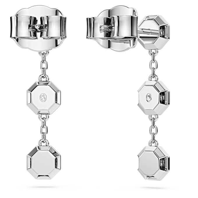 Cercei octogonali cu diamante create în laborator, 0,6 carate în total, formă rotundă, argint sterling Cercei octogonali cu diamante create în laborator, 0,6 carate în total, formă rotundă, argint sterling