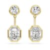 Cercei octogonali cu diamante create în laborator, 7,70 Ct în total, forme mixte, aur galben de 18K Cercei octogonali cu diamante create în laborator, 7,70 Ct în total, forme mixte, aur galben de 18K