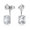 Cercei octogonali cu diamante create în laborator, 9,65 Ct în total, forme mixte, aur alb de 18K Cercei octogonali cu diamante create în laborator, 9,65 Ct în total, forme mixte, aur alb de 18K