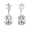 Cercei octogonali cu diamante create în laborator, 9,65 Ct în total, forme mixte, aur alb de 18K Cercei octogonali cu diamante create în laborator, 9,65 Ct în total, forme mixte, aur alb de 18K