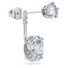 Cercei octogonali cu diamante create în laborator, 9,65 Ct în total, forme mixte, aur alb de 18K Cercei octogonali cu diamante create în laborator, 9,65 Ct în total, forme mixte, aur alb de 18K