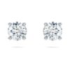 Cercei solitari Eternity cu diamante create în laborator, 1 Ct Tw, formă rotundă, aur alb de 14K Cercei solitari Eternity cu diamante create în laborator, 1 Ct Tw, formă rotundă, aur alb de 14K