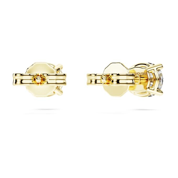 Cercei solitari Eternity cu diamante create în laborator, 1 Ct Tw, formă rotundă, aur galben de 14K Cercei solitari Eternity cu diamante create în laborator, 1 Ct Tw, formă rotundă, aur galben de 14K