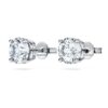 Cercei solitari Eternity cu diamante create în laborator, 2 carate în total, formă rotundă, aur alb de 14K Cercei solitari Eternity cu diamante create în laborator, 2 carate în total, formă rotundă, aur alb de 14K