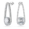 Cercei „Tennis” octogonali cu diamante create în laborator, 7,95 Ct în total, forme mixte, aur alb de 18K Cercei „Tennis” octogonali cu diamante create în laborator, 7,95 Ct în total, forme mixte, aur alb de 18K