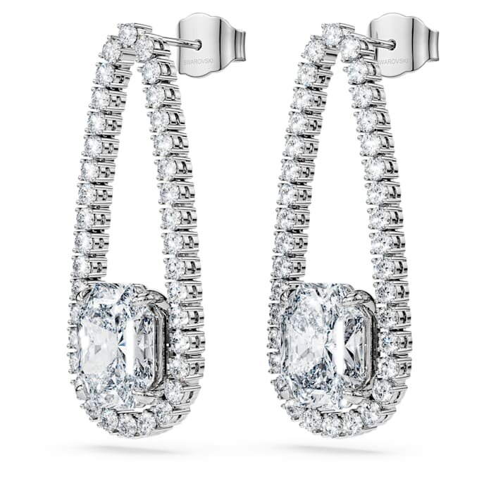 Cercei „Tennis” octogonali cu diamante create în laborator, 7,95 Ct în total, forme mixte, aur alb de 18K Cercei „Tennis” octogonali cu diamante create în laborator, 7,95 Ct în total, forme mixte, aur alb de 18K