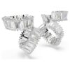 Cercei tip ear cuff Ariana Grande X Swarovski cu tăietură baguette, albi, placati cu rodiu Cercei tip ear cuff Ariana Grande X Swarovski cu tăietură baguette, albi, placati cu rodiu