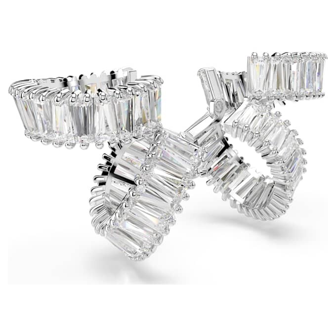 Cercei tip ear cuff Ariana Grande X Swarovski cu tăietură baguette, albi, placati cu rodiu Cercei tip ear cuff Ariana Grande X Swarovski cu tăietură baguette, albi, placati cu rodiu