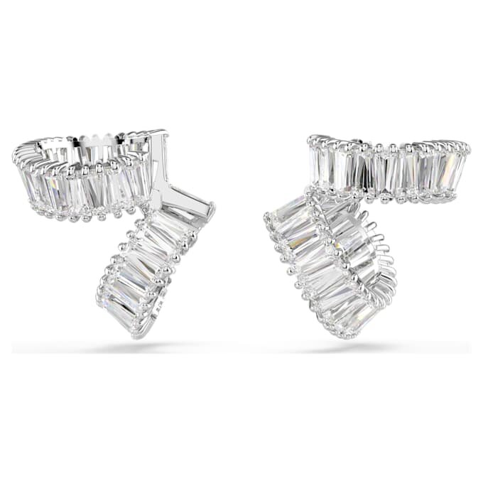 Cercei tip ear cuff Ariana Grande X Swarovski cu tăietură baguette, albi, placati cu rodiu Cercei tip ear cuff Ariana Grande X Swarovski cu tăietură baguette, albi, placati cu rodiu
