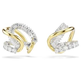 Cercei tip „Ear Cuffs” Hyperbola cu tăieturi mixte, albi, finisaj metalic mixt Cercei tip „Ear Cuffs” Hyperbola cu tăieturi mixte, albi, finisaj metalic mixt
