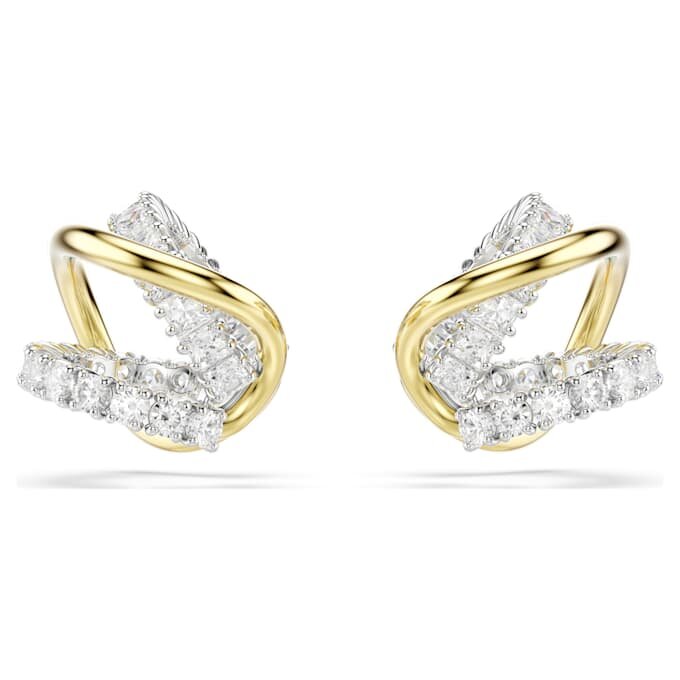 Cercei tip „Ear Cuffs” Hyperbola cu tăieturi mixte, albi, finisaj metalic mixt Cercei tip „Ear Cuffs” Hyperbola cu tăieturi mixte, albi, finisaj metalic mixt