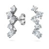 Cercei tip manșetă Galaxy cu diamante create în laborator, 1,25 carate în total, forme mixte, aur alb de 14K Cercei tip manșetă Galaxy cu diamante create în laborator, 1,25 carate în total, forme mixte, aur alb de 14K