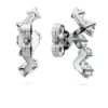 Cercei tip manșetă Galaxy cu diamante create în laborator, 1,25 carate în total, forme mixte, aur alb de 14K Cercei tip manșetă Galaxy cu diamante create în laborator, 1,25 carate în total, forme mixte, aur alb de 14K
