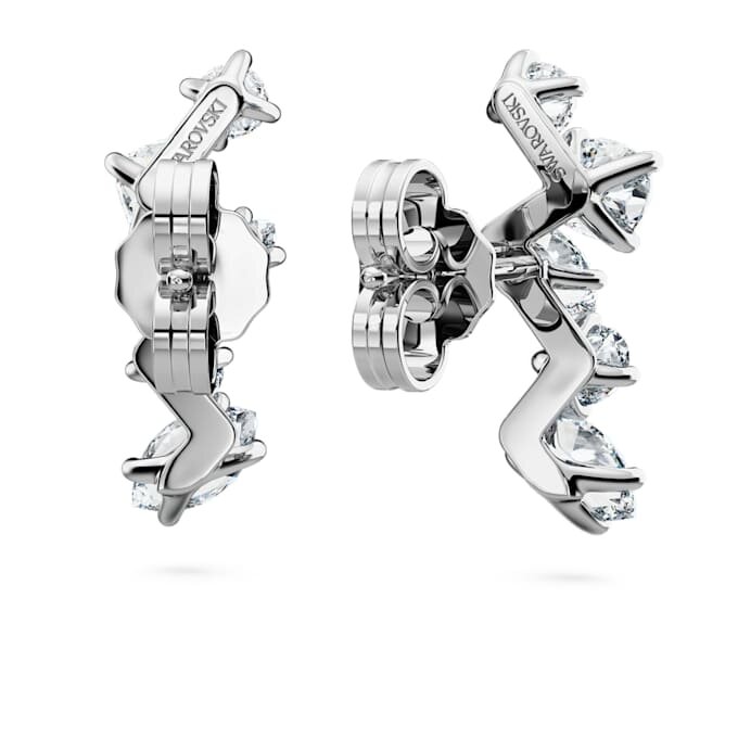 Cercei tip manșetă Galaxy cu diamante create în laborator, 1,25 carate în total, forme mixte, aur alb de 14K Cercei tip manșetă Galaxy cu diamante create în laborator, 1,25 carate în total, forme mixte, aur alb de 14K