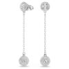 Cercei Una Angelic Drop cu tăietură rotundă, albi, placati cu rodiu Cercei Una Angelic Drop cu tăietură rotundă, albi, placati cu rodiu