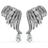Colecția Vienna – Cercei tip „ear cuff” cu pene, albi, placati cu ruteniu Colecția Vienna – Cercei tip „ear cuff” cu pene, albi, placati cu ruteniu