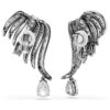 Colecția Vienna – Cercei tip „ear cuff” cu pene, albi, placati cu ruteniu Colecția Vienna – Cercei tip „ear cuff” cu pene, albi, placati cu ruteniu
