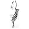 Colecția Vienna – Cercei tip „ear cuff” cu pene, mari, albi, placati cu ruteniu Colecția Vienna – Cercei tip „ear cuff” cu pene, mari, albi, placati cu ruteniu