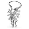 Colecția Vienna – Cercei tip „ear cuff” în formă de lebădă, albi, placati cu ruteniu Colecția Vienna – Cercei tip „ear cuff” în formă de lebădă, albi, placati cu ruteniu