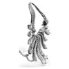 Colecția Vienna – Cercei tip „ear cuff” în formă de lebădă, albi, placati cu ruteniu Colecția Vienna – Cercei tip „ear cuff” în formă de lebădă, albi, placati cu ruteniu