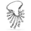 Colecția Vienna – Cercei tip „ear cuff” în formă de lebădă, albi, placati cu ruteniu Colecția Vienna – Cercei tip „ear cuff” în formă de lebădă, albi, placati cu ruteniu