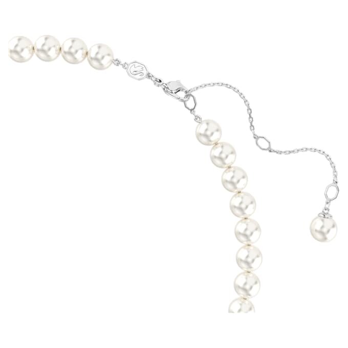 Colier Ariana Grande X Swarovski cu perle de cristal, tăietură în formă de inimă, inimă, alb, placat cu rodiu Colier Ariana Grande X Swarovski cu perle de cristal, tăietură în formă de inimă, inimă, alb, placat cu rodiu