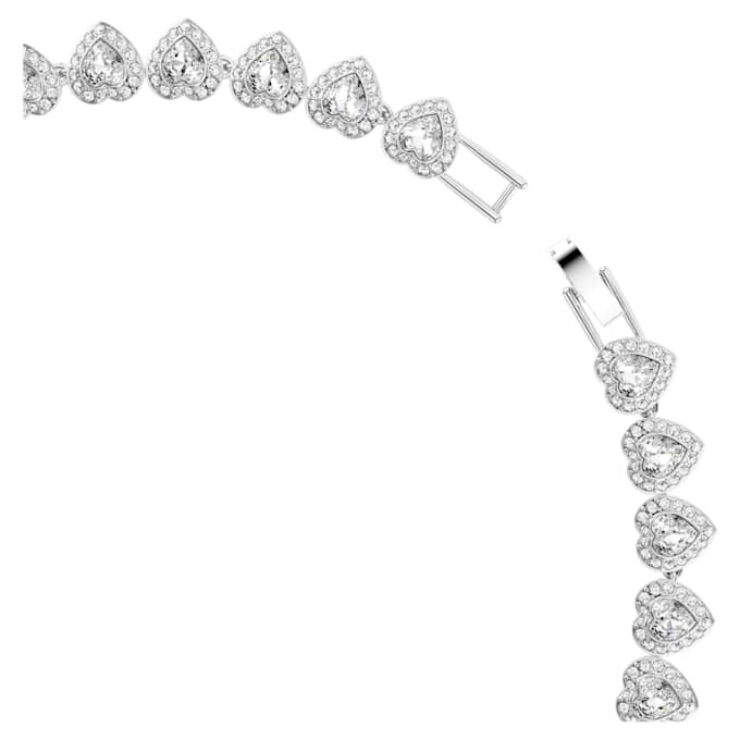 Colier Ariana Grande X Swarovski cu tăieturi mixte, inimă, alb, placat cu rodiu Colier Ariana Grande X Swarovski cu tăieturi mixte, inimă, alb, placat cu rodiu