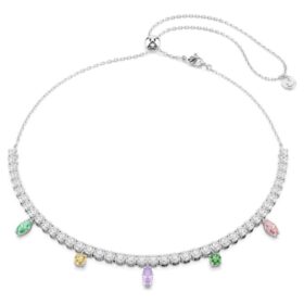 Colier Ariana Grande X Swarovski cu tăieturi mixte, multicolor, placat cu rodiu