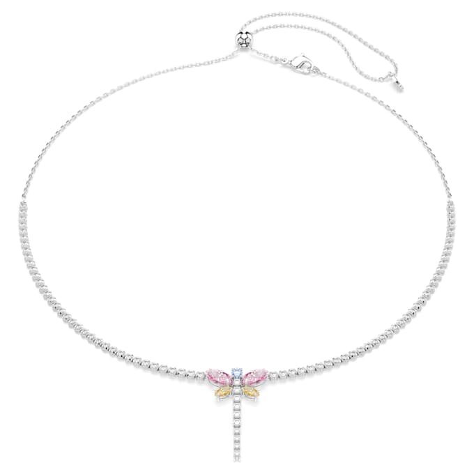 Colier Ariana Grande X Swarovski în formă de Y, tăieturi mixte, libelulă, multicolor, placat cu rodiu Colier Ariana Grande X Swarovski în formă de Y, tăieturi mixte, libelulă, multicolor, placat cu rodiu